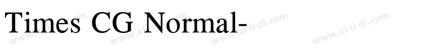 Times CG Normal字体转换